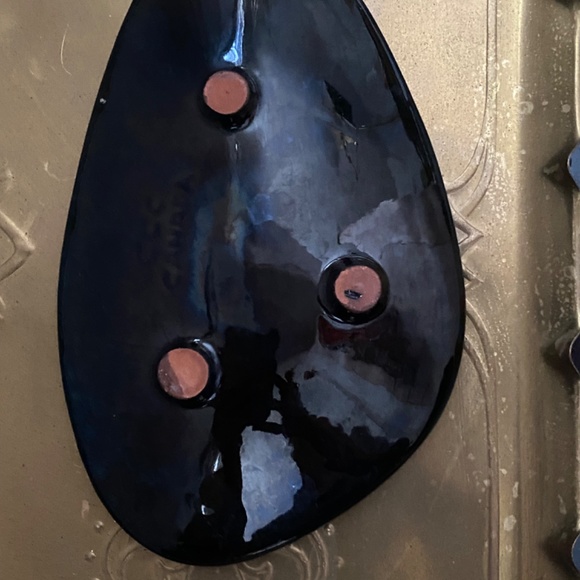 Vintage ccc Canada pottery, Mid-Century Modern Aurora Borealis dish - Picture 4 of 16